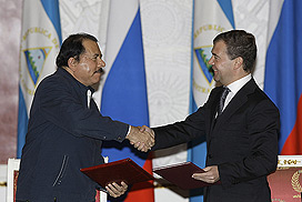 Медведев, Ортега - переговоры в Кремле