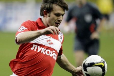 Иван Саенко (Спартак (Москва) забил Динамо (Загреб) - 0:1